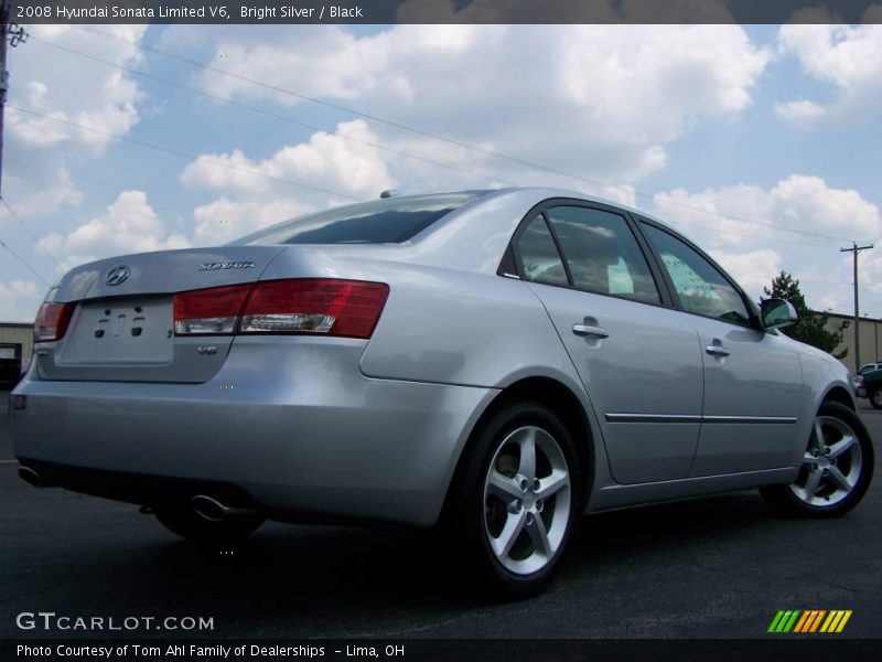 Bright Silver / Black 2008 Hyundai Sonata Limited V6