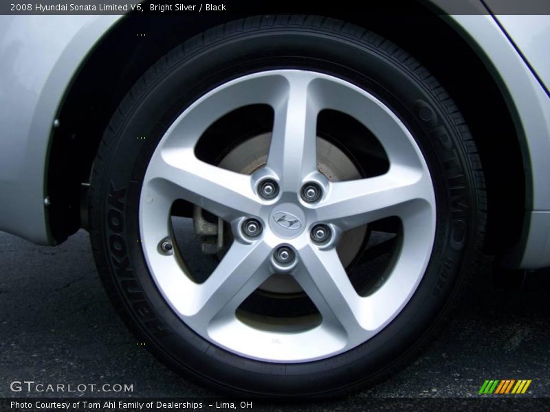 Bright Silver / Black 2008 Hyundai Sonata Limited V6