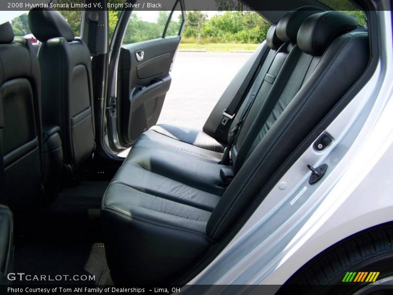 Bright Silver / Black 2008 Hyundai Sonata Limited V6