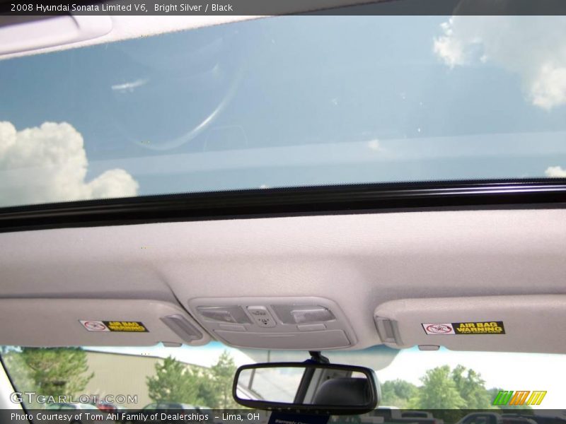 Bright Silver / Black 2008 Hyundai Sonata Limited V6