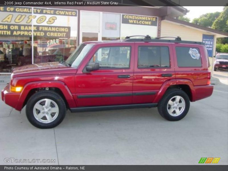 Inferno Red Pearl / Medium Slate Gray 2006 Jeep Commander 4x4
