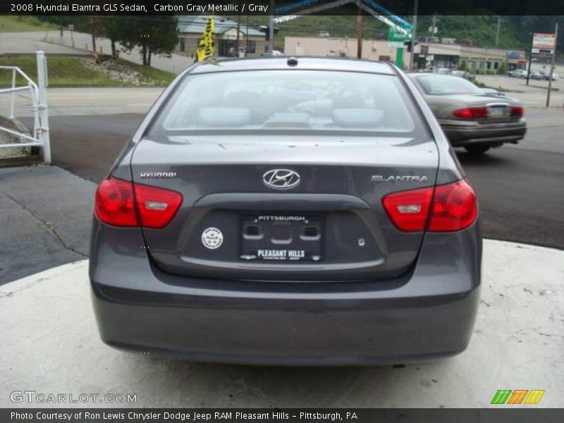 Carbon Gray Metallic / Gray 2008 Hyundai Elantra GLS Sedan