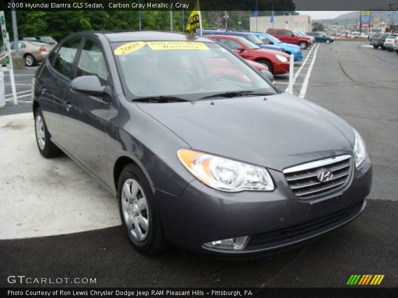 Carbon Gray Metallic / Gray 2008 Hyundai Elantra GLS Sedan