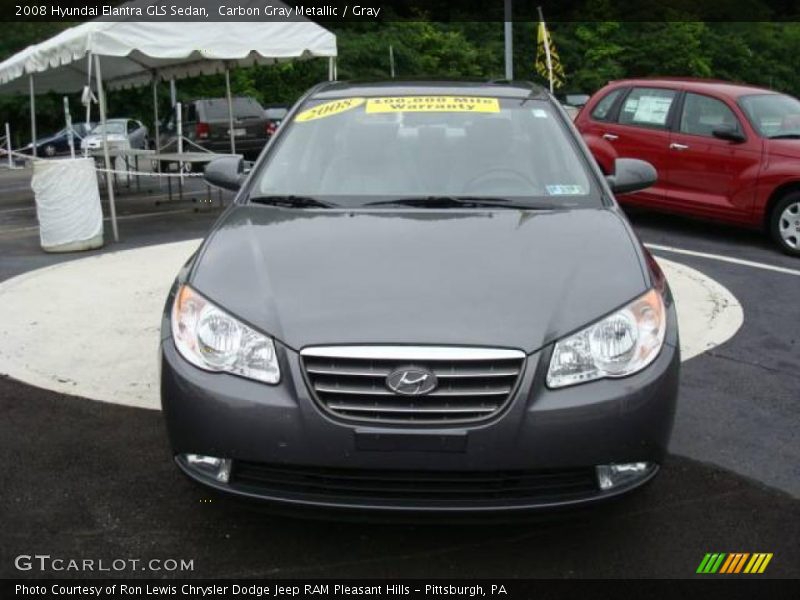 Carbon Gray Metallic / Gray 2008 Hyundai Elantra GLS Sedan