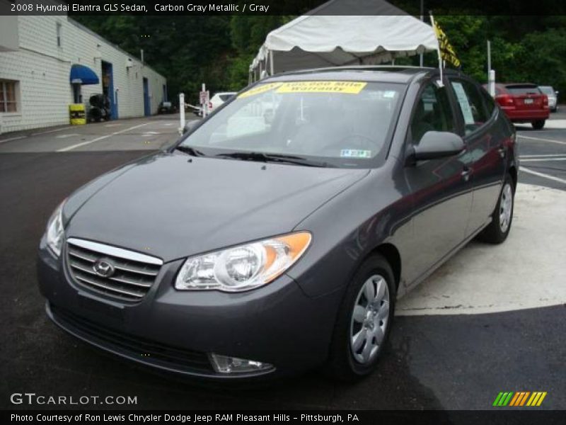 Carbon Gray Metallic / Gray 2008 Hyundai Elantra GLS Sedan