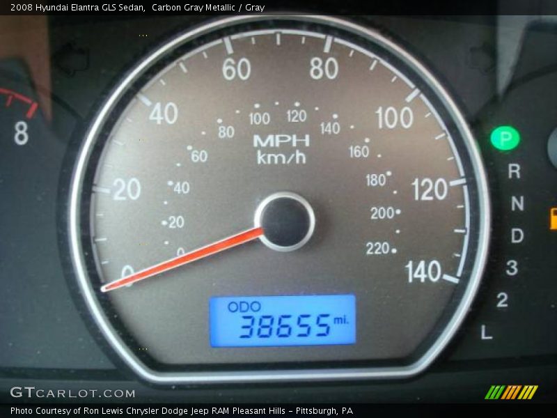 Carbon Gray Metallic / Gray 2008 Hyundai Elantra GLS Sedan