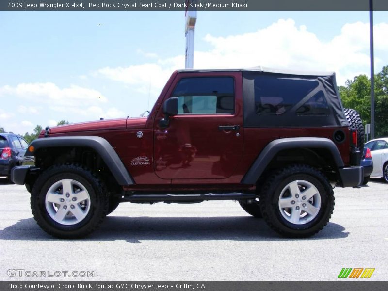 Red Rock Crystal Pearl Coat / Dark Khaki/Medium Khaki 2009 Jeep Wrangler X 4x4