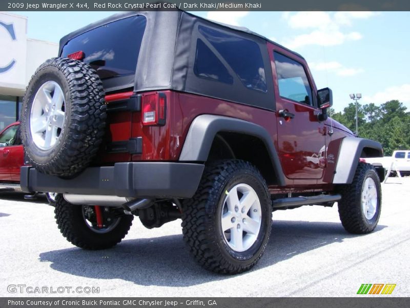 Red Rock Crystal Pearl Coat / Dark Khaki/Medium Khaki 2009 Jeep Wrangler X 4x4