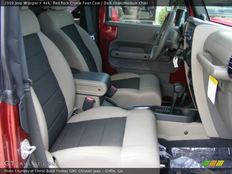 Red Rock Crystal Pearl Coat / Dark Khaki/Medium Khaki 2009 Jeep Wrangler X 4x4