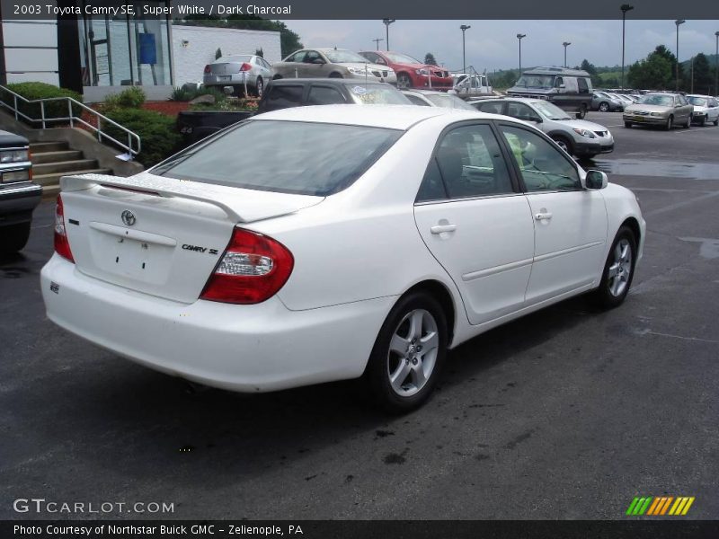 Super White / Dark Charcoal 2003 Toyota Camry SE