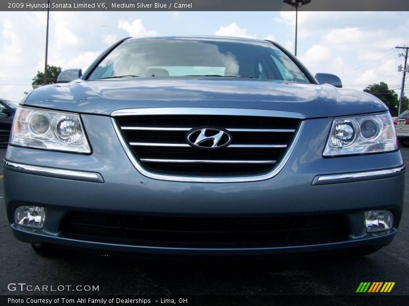 Medium Silver Blue / Camel 2009 Hyundai Sonata Limited V6