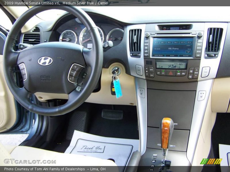 Medium Silver Blue / Camel 2009 Hyundai Sonata Limited V6