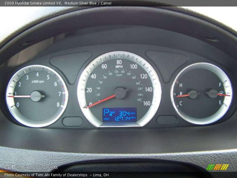Medium Silver Blue / Camel 2009 Hyundai Sonata Limited V6