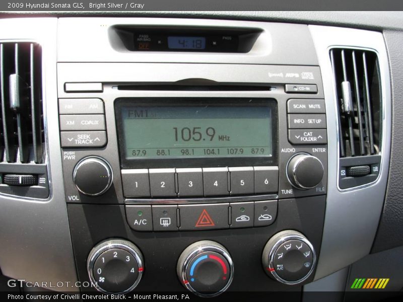 Bright Silver / Gray 2009 Hyundai Sonata GLS