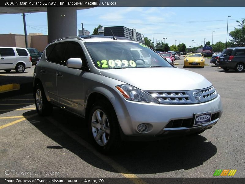 Brilliant Silver Metallic / Charcoal 2006 Nissan Murano SE AWD