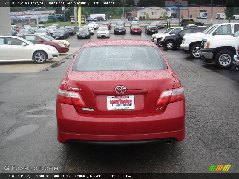Barcelona Red Metallic / Dark Charcoal 2008 Toyota Camry SE