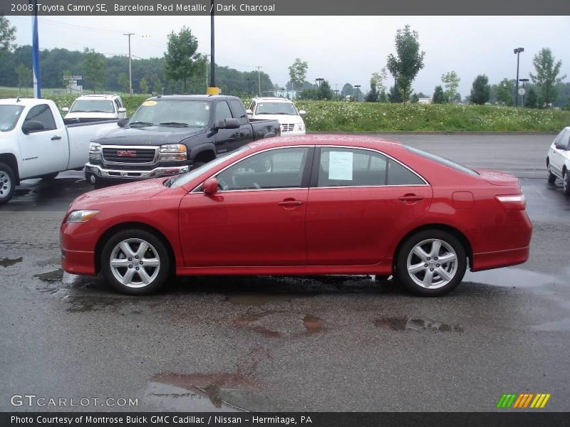 Barcelona Red Metallic / Dark Charcoal 2008 Toyota Camry SE
