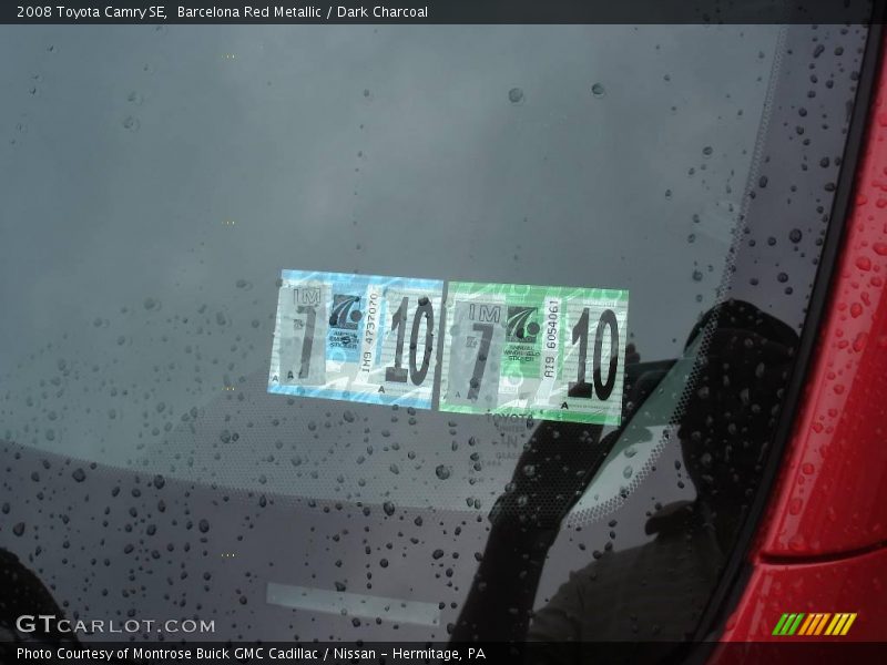 Barcelona Red Metallic / Dark Charcoal 2008 Toyota Camry SE