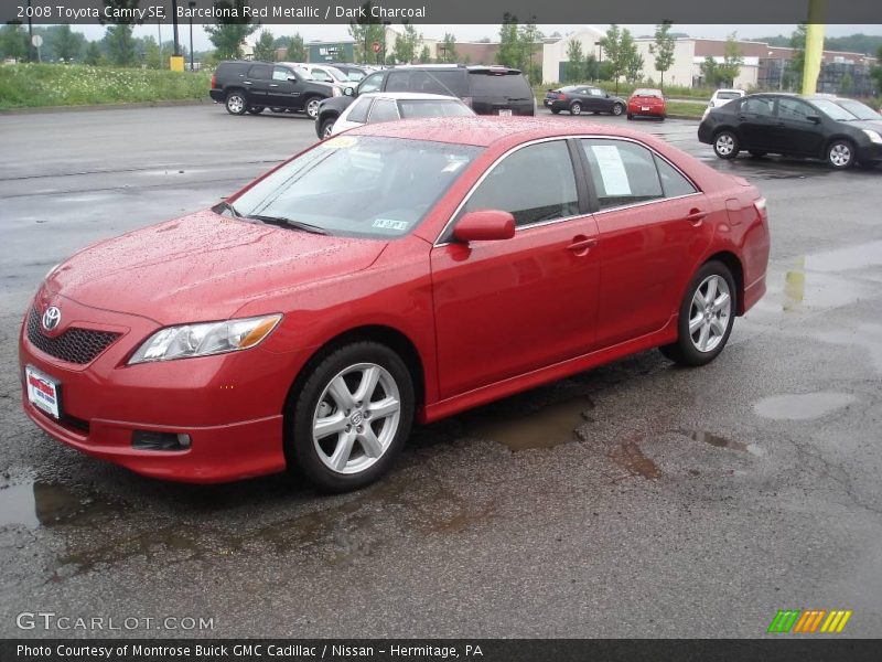 Barcelona Red Metallic / Dark Charcoal 2008 Toyota Camry SE