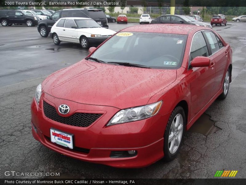 Barcelona Red Metallic / Dark Charcoal 2008 Toyota Camry SE