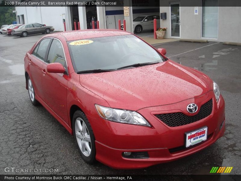 Barcelona Red Metallic / Dark Charcoal 2008 Toyota Camry SE