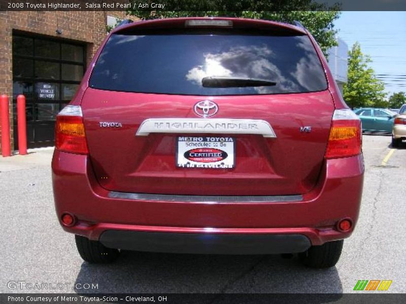 Salsa Red Pearl / Ash Gray 2008 Toyota Highlander