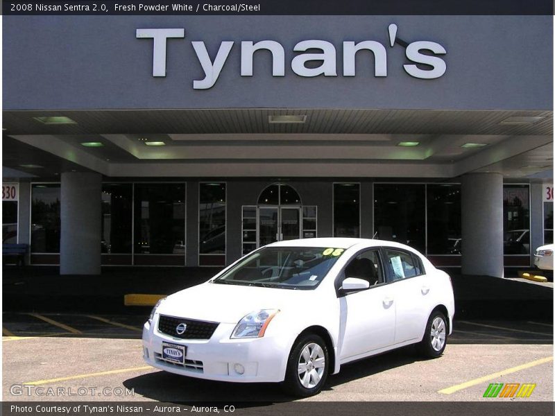 Fresh Powder White / Charcoal/Steel 2008 Nissan Sentra 2.0