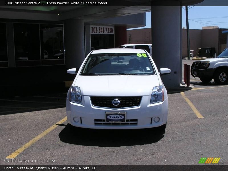 Fresh Powder White / Charcoal/Steel 2008 Nissan Sentra 2.0