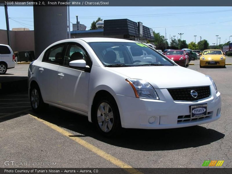 Fresh Powder White / Charcoal/Steel 2008 Nissan Sentra 2.0