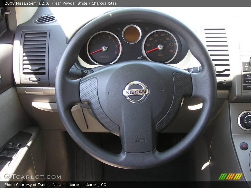 Fresh Powder White / Charcoal/Steel 2008 Nissan Sentra 2.0
