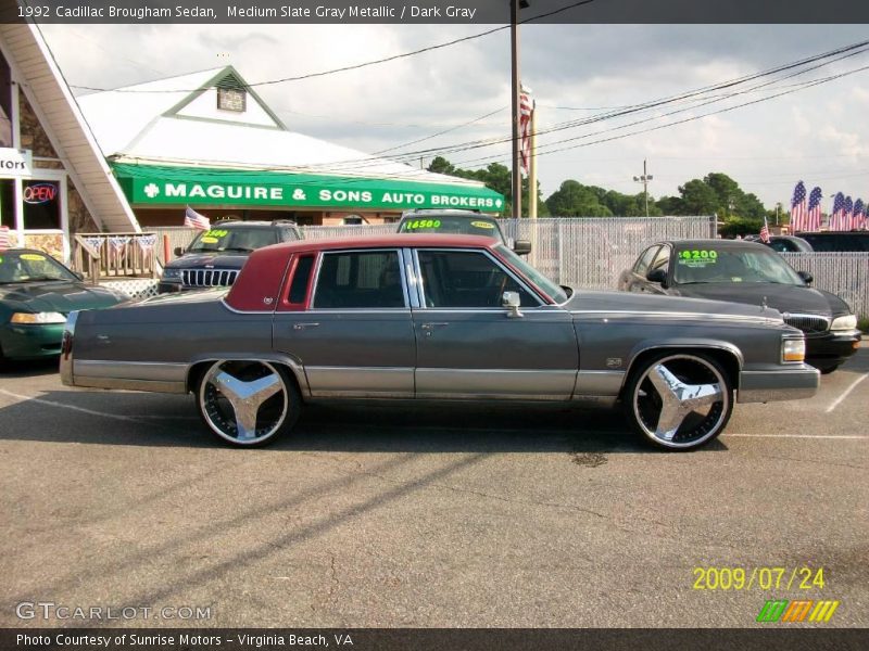 Medium Slate Gray Metallic / Dark Gray 1992 Cadillac Brougham Sedan