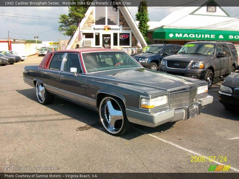 Medium Slate Gray Metallic / Dark Gray 1992 Cadillac Brougham Sedan