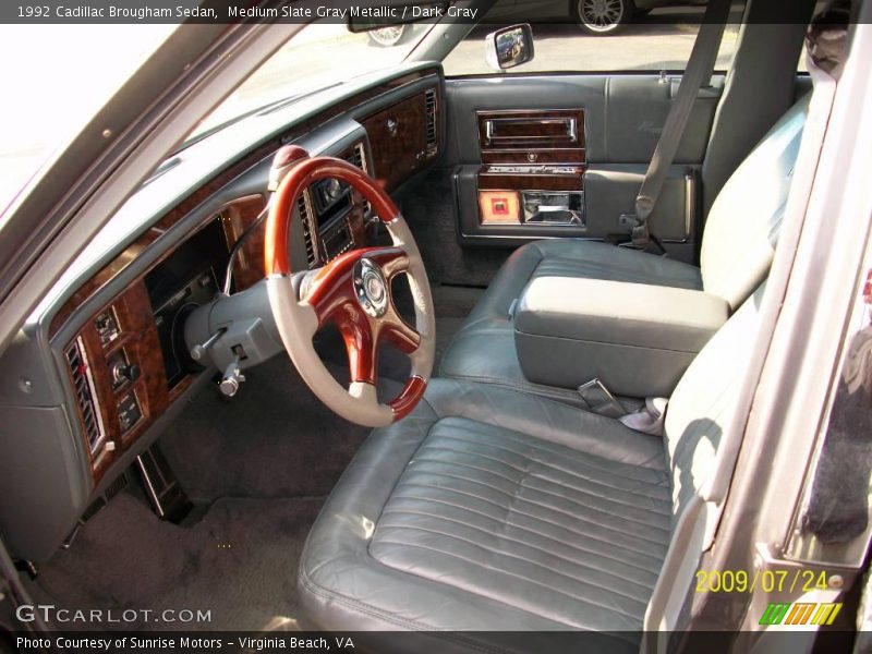 Medium Slate Gray Metallic / Dark Gray 1992 Cadillac Brougham Sedan