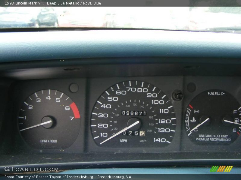 Deep Blue Metallic / Royal Blue 1993 Lincoln Mark VIII