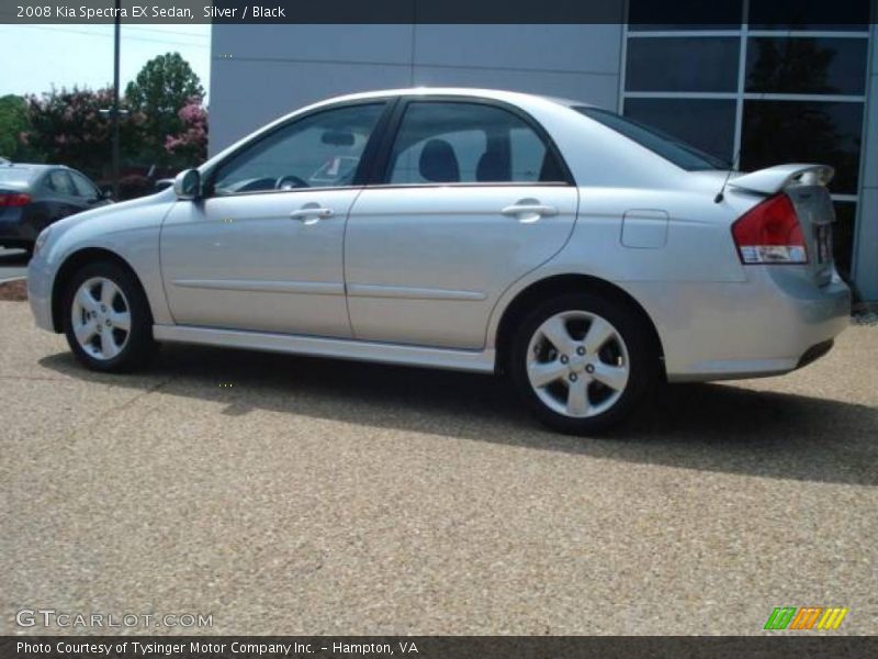 Silver / Black 2008 Kia Spectra EX Sedan