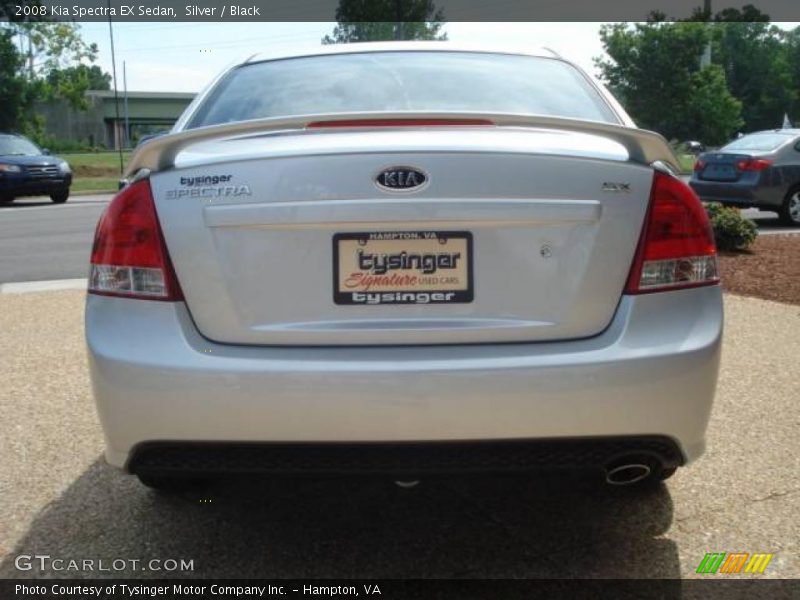 Silver / Black 2008 Kia Spectra EX Sedan