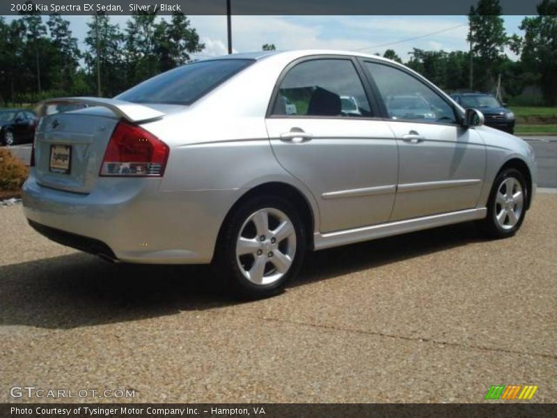 Silver / Black 2008 Kia Spectra EX Sedan