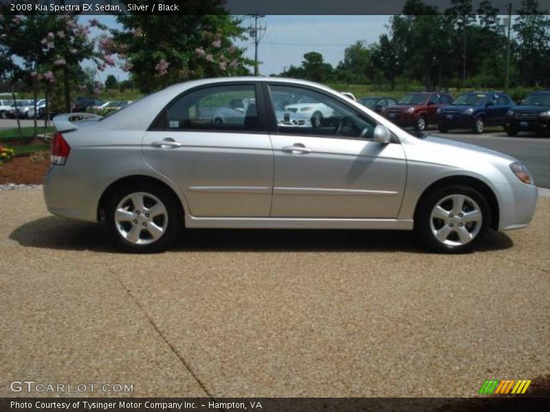 Silver / Black 2008 Kia Spectra EX Sedan