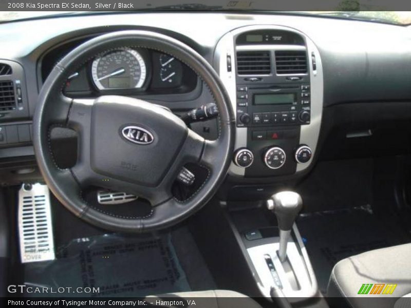 Silver / Black 2008 Kia Spectra EX Sedan