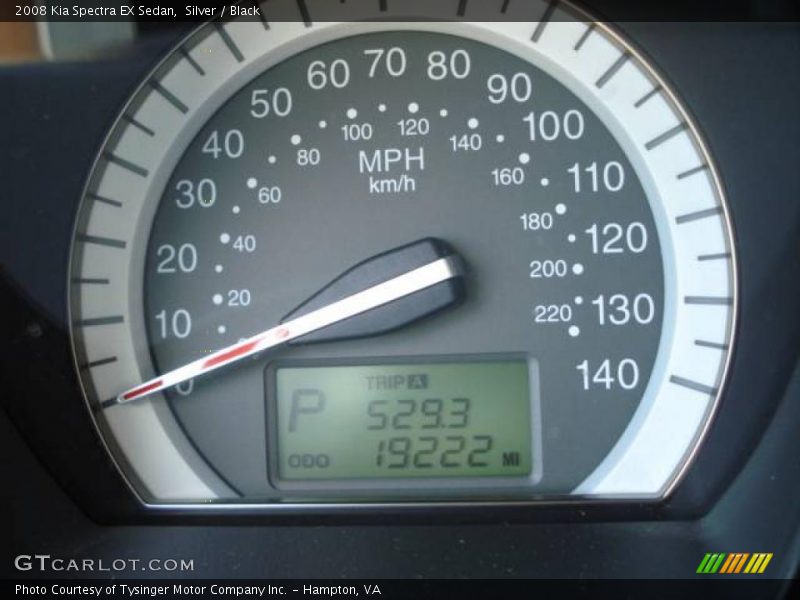 Silver / Black 2008 Kia Spectra EX Sedan