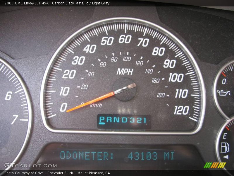 Carbon Black Metallic / Light Gray 2005 GMC Envoy SLT 4x4