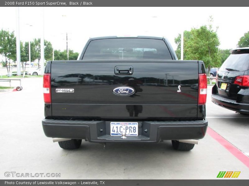 Black / Black 2008 Ford F150 Sport SuperCrew