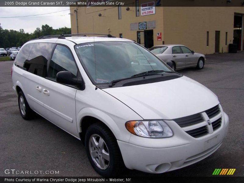 Stone White / Medium Slate Gray 2005 Dodge Grand Caravan SXT