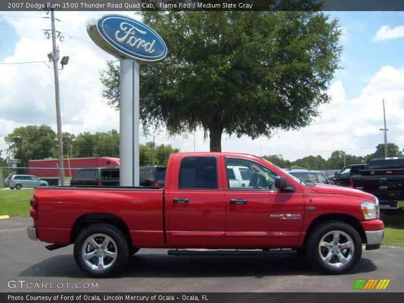 Flame Red / Medium Slate Gray 2007 Dodge Ram 1500 Thunder Road Quad Cab