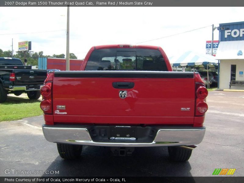 Flame Red / Medium Slate Gray 2007 Dodge Ram 1500 Thunder Road Quad Cab