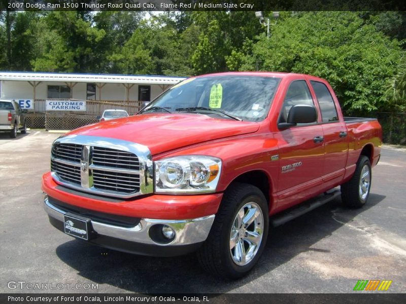 Flame Red / Medium Slate Gray 2007 Dodge Ram 1500 Thunder Road Quad Cab