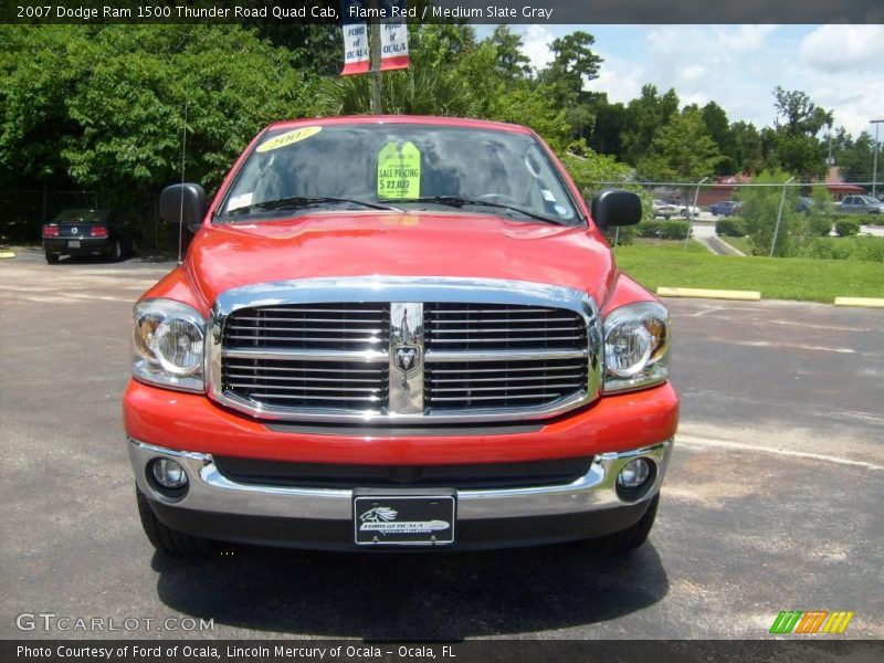 Flame Red / Medium Slate Gray 2007 Dodge Ram 1500 Thunder Road Quad Cab