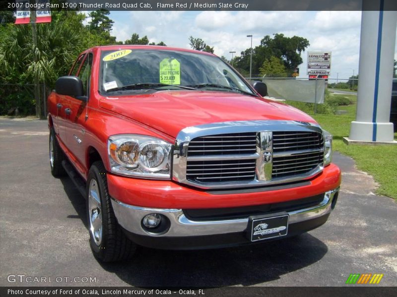Flame Red / Medium Slate Gray 2007 Dodge Ram 1500 Thunder Road Quad Cab