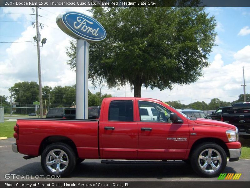 Flame Red / Medium Slate Gray 2007 Dodge Ram 1500 Thunder Road Quad Cab
