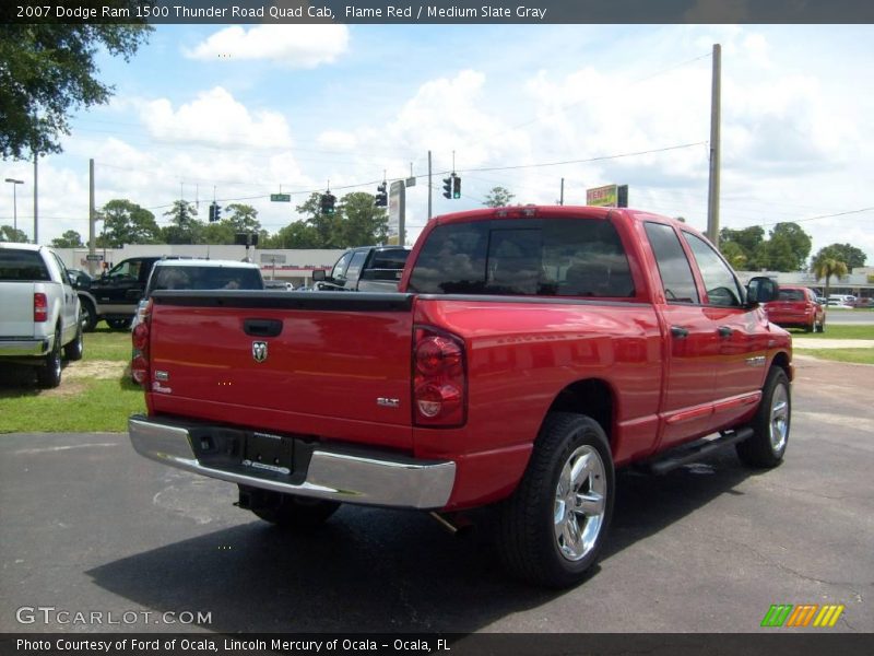 Flame Red / Medium Slate Gray 2007 Dodge Ram 1500 Thunder Road Quad Cab